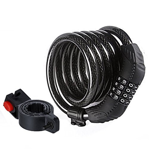 ETRONIC Security Bike Lock M8 Self Coiling Resettable Combination Lock E Depot Express