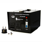 ROCKSTONE POWER 2000 Watt Heavy Duty Step Up/Down Voltage Transformer Converter - Step Up/Down 110/120/220/240 Volt - 5V USB Port - CE Certified