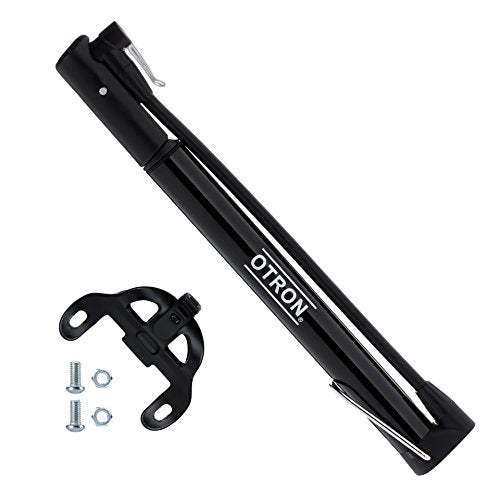 OTRON Mini Bike Pump - 120 PSI (6.9oz) - Compact & Portable - Extremely Lightweight - Premium CNC Aluminum - Presta & Schrader Valve Compatible - For Road, Mountain Or BMX Bicycles