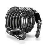 ETRONIC Security Self Coiling Lock M8L Looped End Cable, 6-Feet x 5/8-Inch