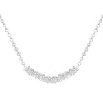 ORROUS & CO Women's 18K White Gold Plated Cubic Zirconia Arch Pendant Necklace