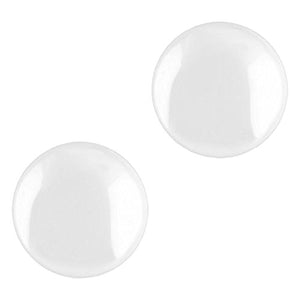 ORROUS & CO Women's 18K White Gold Plated Round Shell Pearl Stud Earrings (7.0-7.5mm)