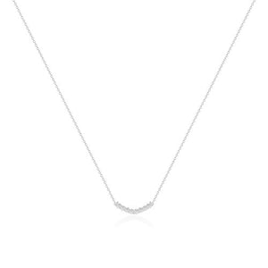 ORROUS & CO Women's 18K White Gold Plated Cubic Zirconia Arch Pendant Necklace