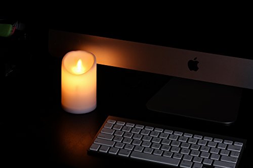ETRONIC 3D Dancing Flame Flickering Flameless Battery Powered LED Pillar Candle