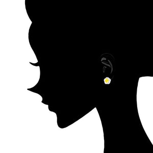 ORROUS & CO Women's 18K White Gold Plated Cubic Zirconia Flower Halo Stud Earrings (2.30 carats) - Citrine