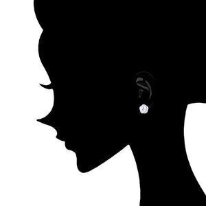 ORROUS & CO Women's 18K White Gold Plated Cubic Zirconia Flower Halo Stud Earrings (2.30 carats)
