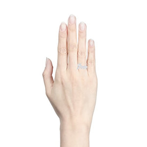 ORROUS & CO Women's 18K White Gold Plated Cubic Zirconia Love Ring