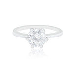 ORROUS & CO Women's 18K White Gold Plated Cubic Zirconia Round Solitaire Engagement Ring (2.35 carats)