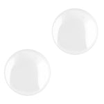 ORROUS & CO Women's 18K White Gold Plated Round Shell Pearl Stud Earrings (8.5-9.0mm)