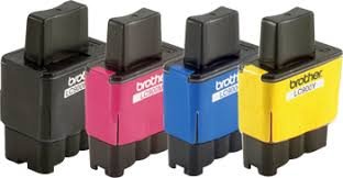 Genuine OEM Brother LC41 Ink Cartridges (1 Black, 1 Cyan, 1 Magenta, 1 Yellow)