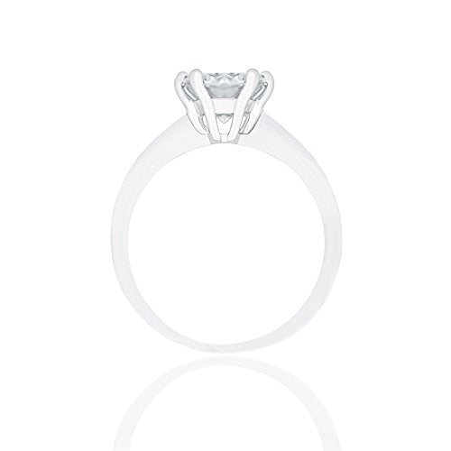 ORROUS & CO Women's 18K White Gold Plated Cubic Zirconia Round Solitaire Engagement Ring (2.35 carats)