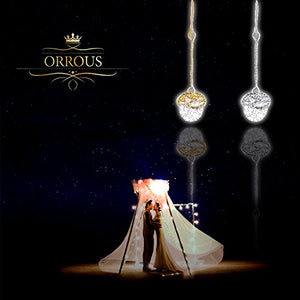 ORROUS & CO Women's 18K Gold Plated Cubic Zirconia Twist Rings Drop Earrings (6.50 carats)