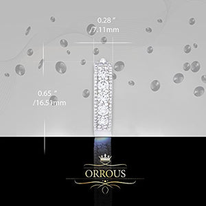 ORROUS & CO Women's 18K White Gold Plated Cubic Zirconia Accent Hoop Earrings