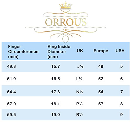 ORROUS & CO Women's 18K White Gold Plated Cubic Zirconia Love Ring