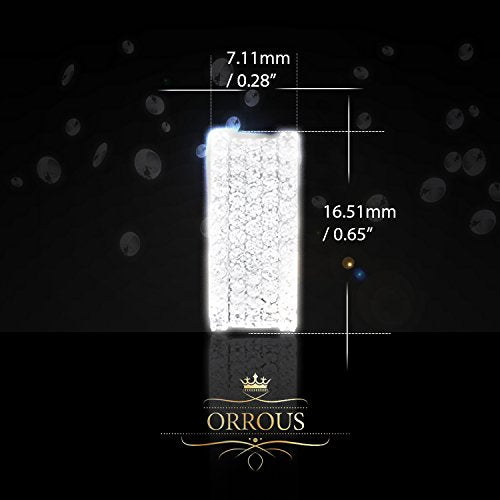 ORROUS & CO Women's 18K White Gold Plated Cubic Zirconia Accent Hoop Earrings