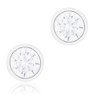 ORROUS & CO Women's 18K White Gold Plated Cubic Zirconia Round Cut Unisex Solitaire Stud Earrings (1.50 carats)