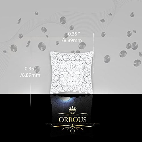 ORROUS & CO Women's 18K White Gold Plated Cubic Zirconia Square Unisex Stud Earrings