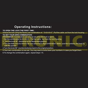 ETRONIC Bike Lock M10 Tuff Links 5-Digit Resettable Combination Hardened Steel Chain Lock, 4' x 1/4"