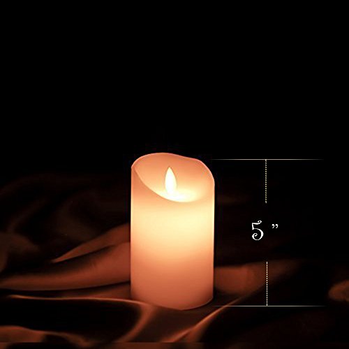 ETRONIC 3D Dancing Flame Flickering Flameless Battery Powered LED Pillar Candle