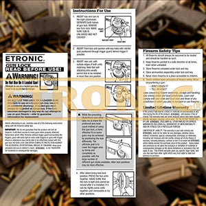 ETRONIC Gun Lock G7 Resettable Combination Gun Trigger Lock